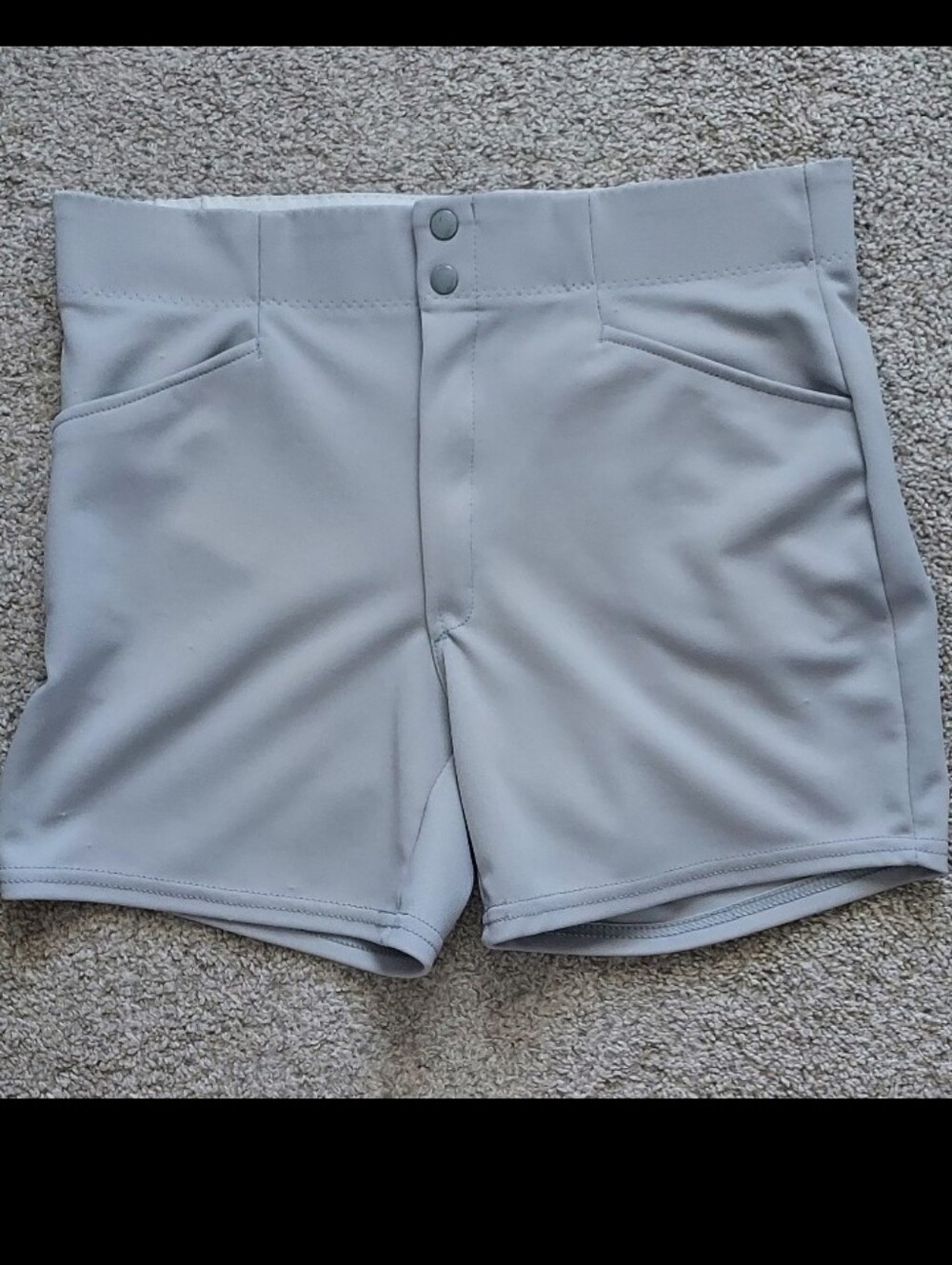 Rawlings USA Made Gray Gym Teacher Bike Referee Practice Shorts 36 L 38 Vintage